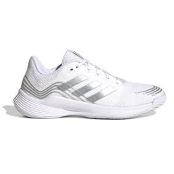 Adidas JUMP Novaflight Primegreen Womens Court Shoes (White-Silver Met-White)