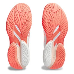 Asics Court FF 3 Womens Court Shoes (White-Sun Coral)