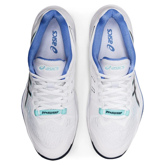 Asics Sky Elite FF 2 Womens Court Shoes (White-French Blue) - Image 2