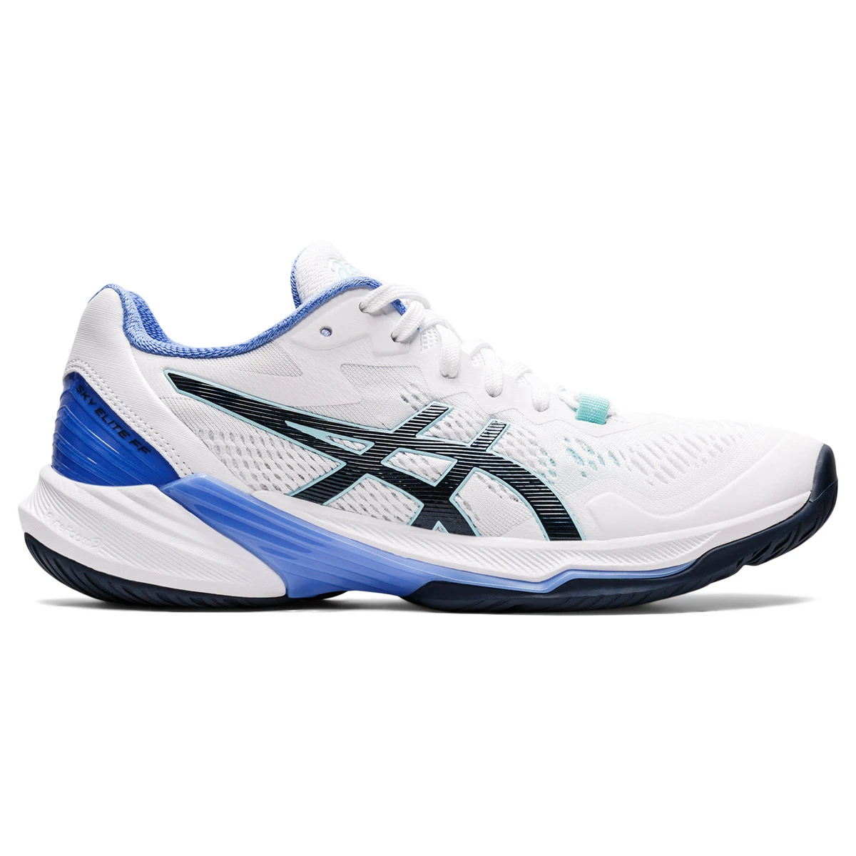 Asics Sky Elite FF 2 Womens Court Shoes (White-French Blue) - Image 4
