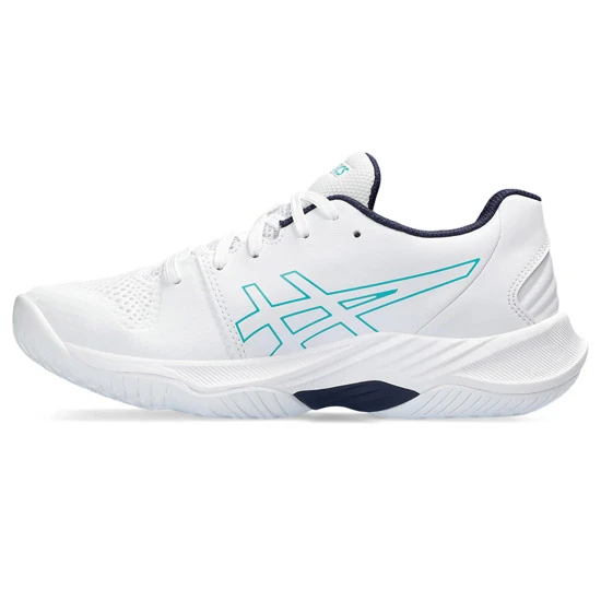 Asics Sky Elite GS Junior Court Shoes (White-Lagoon) - Image 3