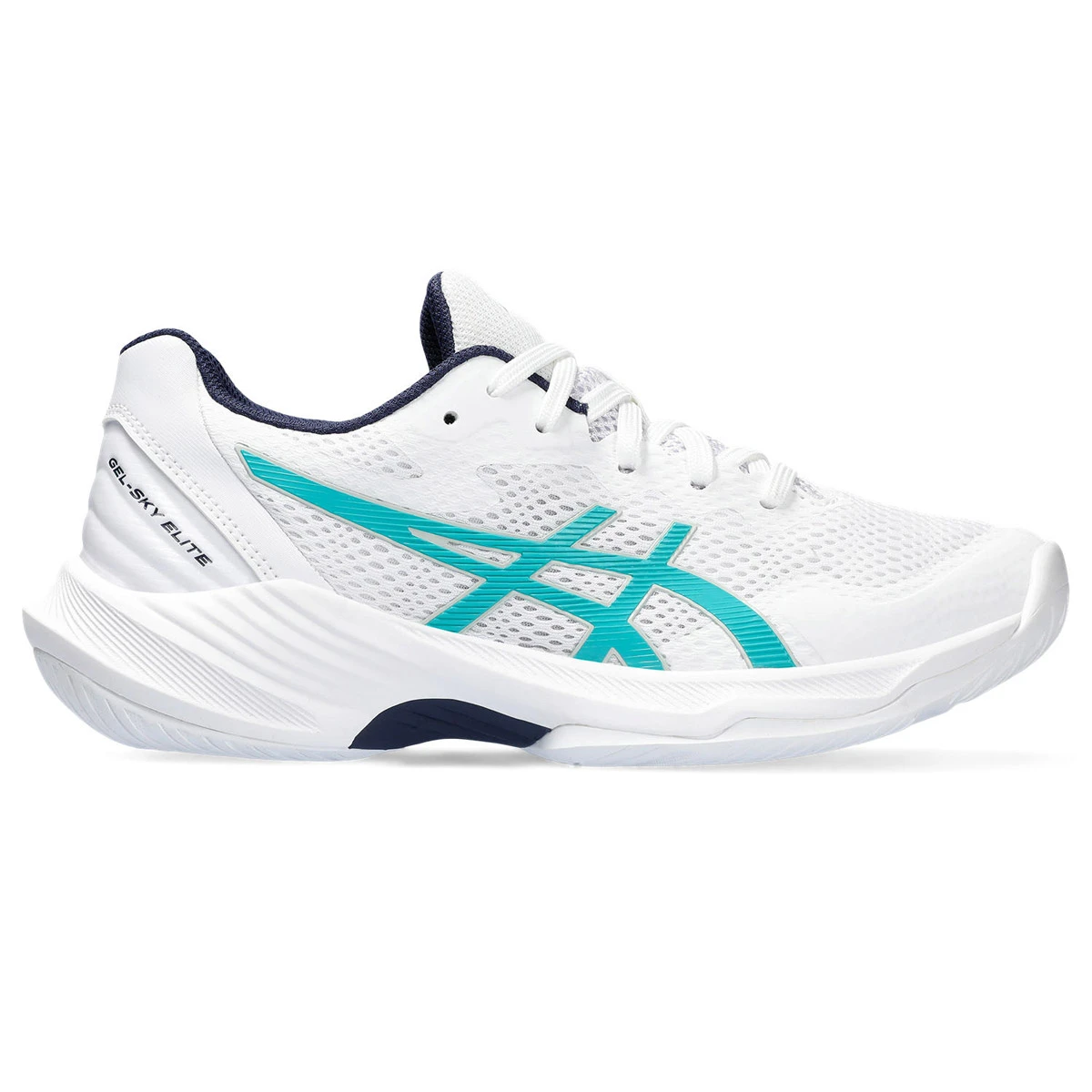 Asics Sky Elite GS Junior Court Shoes (White-Lagoon) - Image 4