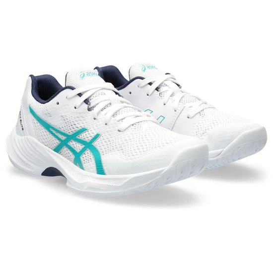 Asics Sky Elite GS Junior Court Shoes (White-Lagoon)