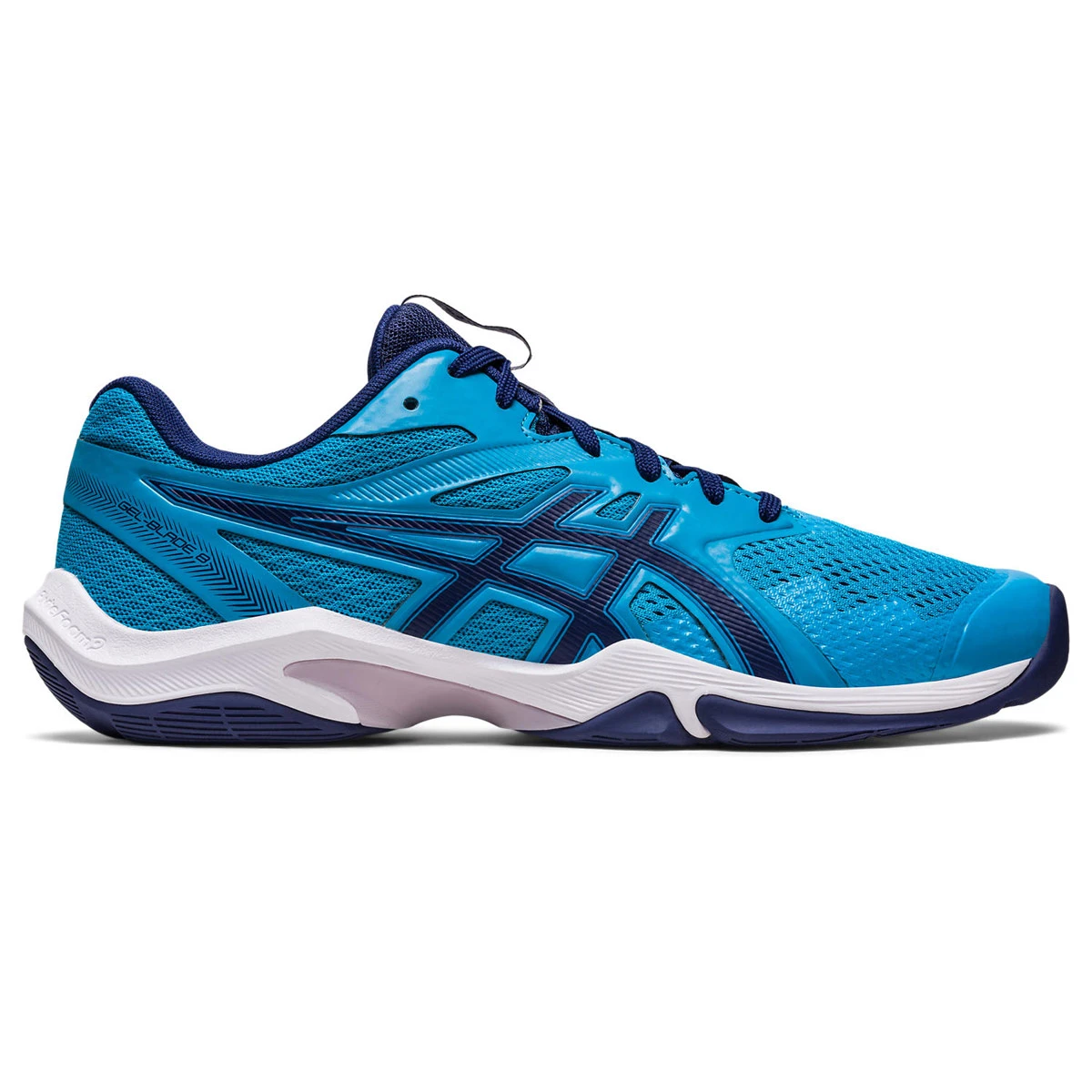 Asics Gel Blade 8 Mens Court Shoes (Island Blue-Indigo Blue) - Image 3