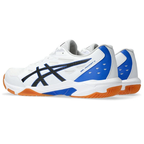 Asics Gel Rocket 11 Mens Court Shoes (White-Black) - Image 2
