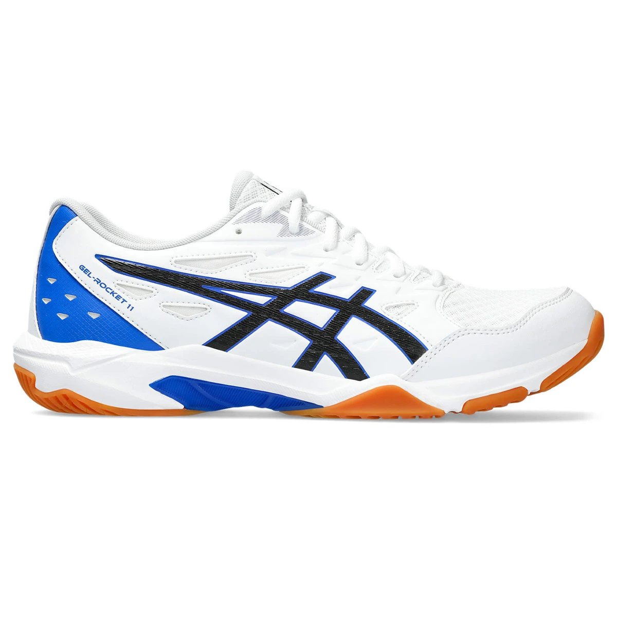 Asics Gel Rocket 11 Mens Court Shoes (White-Black) - Image 3