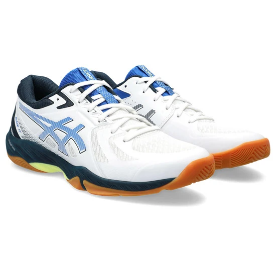 Asics Gel Blade FF Mens Court Shoes (White-Illusion Blue) - Image 3