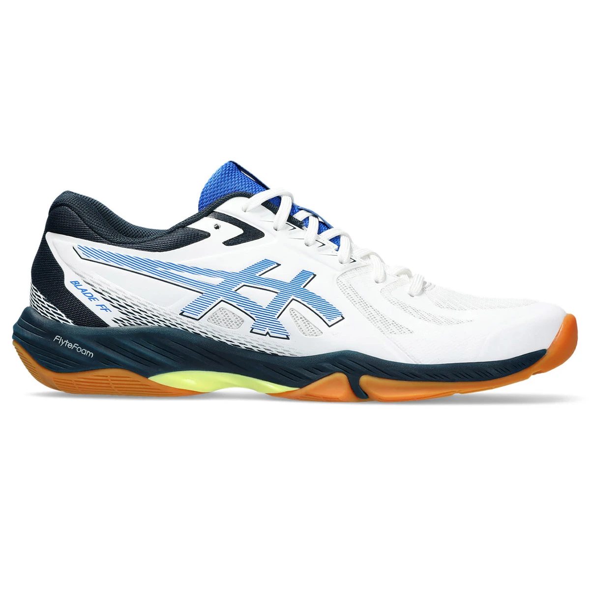 Asics Gel Blade FF Mens Court Shoes (White-Illusion Blue) - Image 4