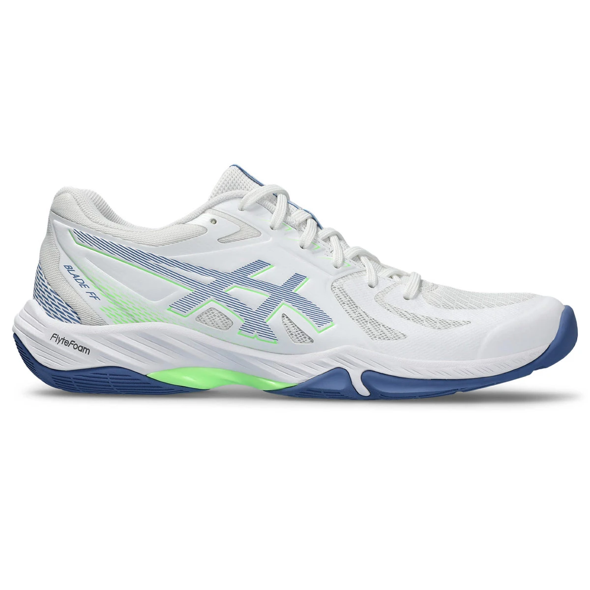Asics Gel Blade FF Mens Court Shoes (White-Denim Blue) - Image 2