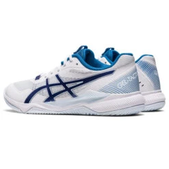 Asics Gel Tactic Womens Court Shoes (White-Indigo Blue)