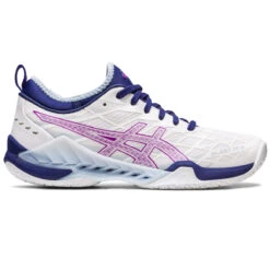 Asics Gel Blast FF Womens Court Shoes (White-Orchid)