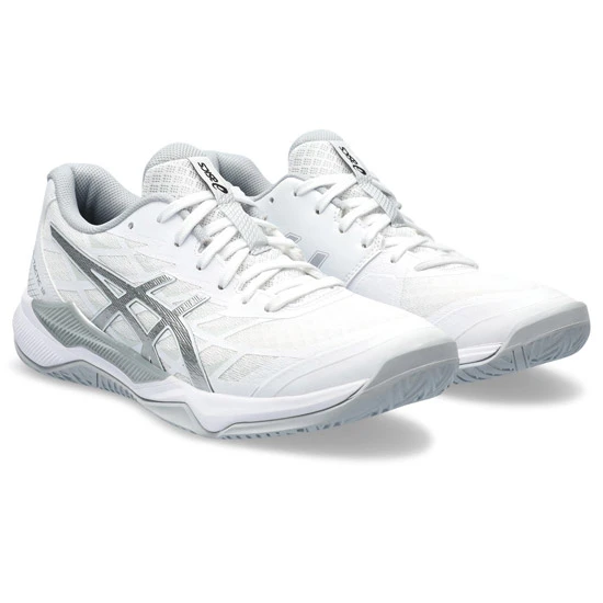 Asics Gel Tactic 12 Womens Court Shoes (White-Pure Silver) - Image 3