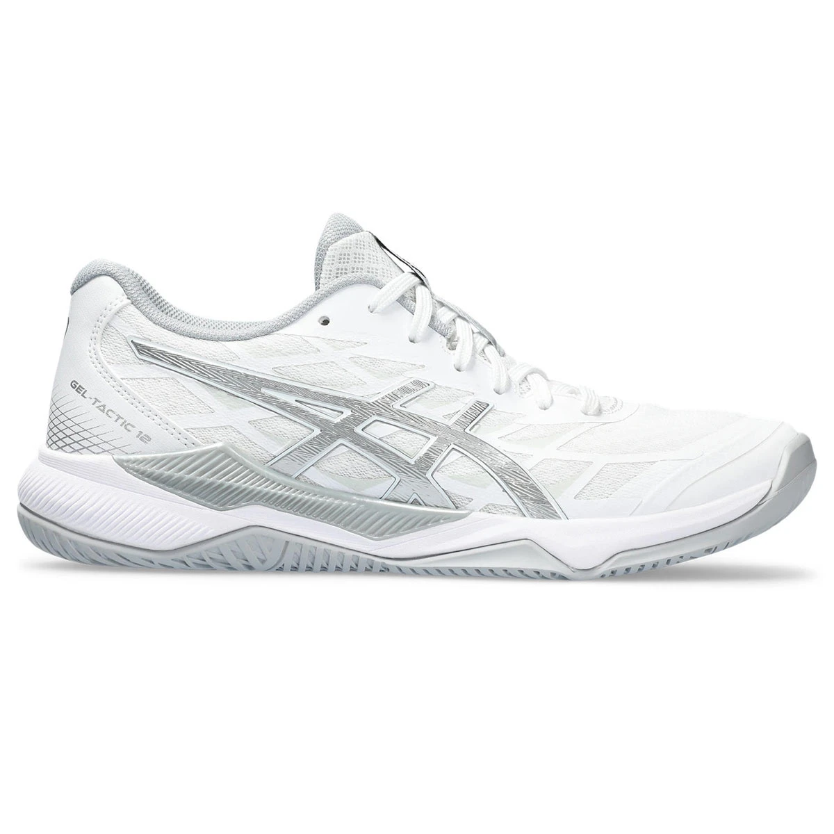 Asics Gel Tactic 12 Womens Court Shoes (White-Pure Silver) - Image 4