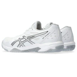 Asics Gel Rocket 11 Womens Court Shoes (White-Pure Silver)