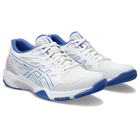 Asics Gel Rocket 11 Womens Court Shoes (White-Sapphire) - Image 3