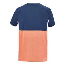 Babolat Play Boys Crew Neck Tee (Fluo Strike- Estate Blue)