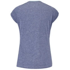 Babolat Play Girls Cap Sleeve Top (White-Blue Heather)