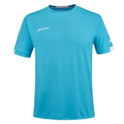 Babolat Play Boys Crew Neck Tee (Cyan Blue)