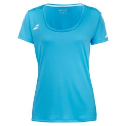 Babolat Play Girls Cap Sleeve Top (Cyan Blue)