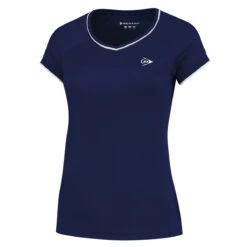 Dunlop Club Girls Crew Tee (Navy- White)