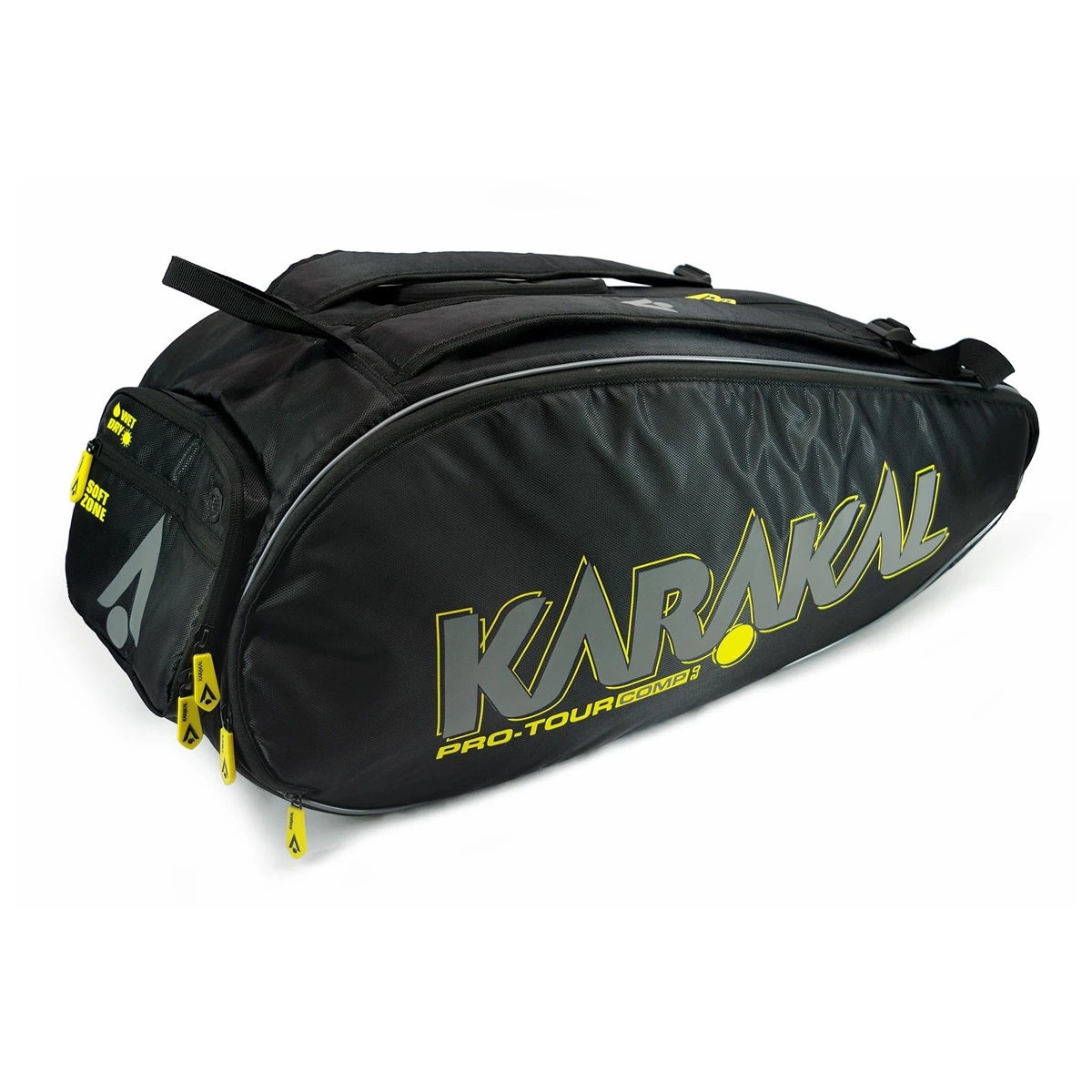 Karakal Pro Tour Competition 9 Racket Bag (Black) - Image 3