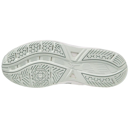 Mizuno Stealth Star 2 Junior Court Shoes (White/Glacial Ridge/Patina Green)