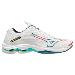 Mizuno Wave Lightning Z7 Court Shoes (White-Hi Vis)