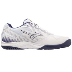Mizuno Cyclone Speed 4 Court Shoes (White/Blue Ribbon/MP Gold)