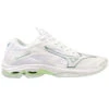 Mizuno Wave Lightning Z7 Womens Court Shoes (White/Glacial Ridge/Patina Green)