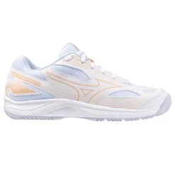 Mizuno Cyclone Speed 4 Indoor Court Shoes (White/Peach Parfait/Halogen Blue)