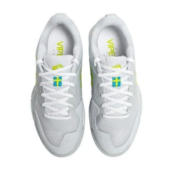 Salming Viper 5 Womens Squash Shoes (White-Fluo Green)
