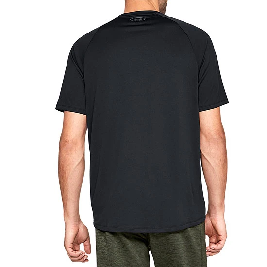 Under Armour Tech Short Sleeve Mens Tee (Black-Graphite) - Image 2