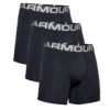 Under Armour Mens Charged Cotton 6" Boxerjock 3 Pack (Black)