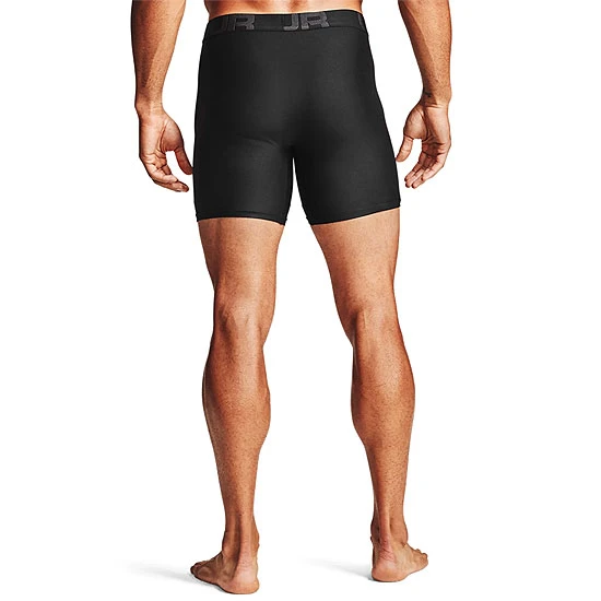 Under Armour Mens Tech 6" Boxerjock 2 Pack (Black) - Image 3