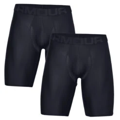 Under Armour Mens Tech 9" Boxerjock 2 Pack (Black)