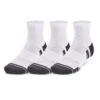 Under Armour Unisex Performance Tech 3-Pack Quarter Socks (White-White-Jet Gray)