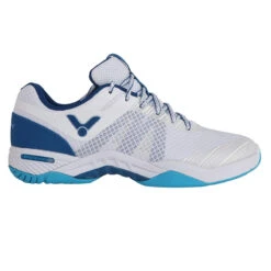 Victor S82 Mens Badminton Shoes (Bright White-Hawaiian Blue)