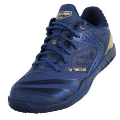 Victor P9200III-55 BX Mens Badminton Shoes (Medieval Blue-Gold)