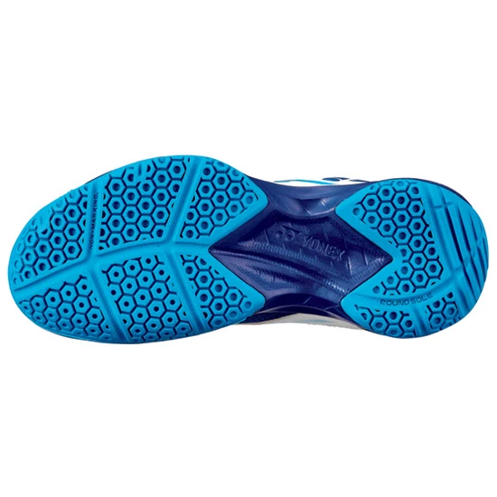 Yonex Power Cushion 39J Junior Badminton Shoes (White-Blue) - Image 2