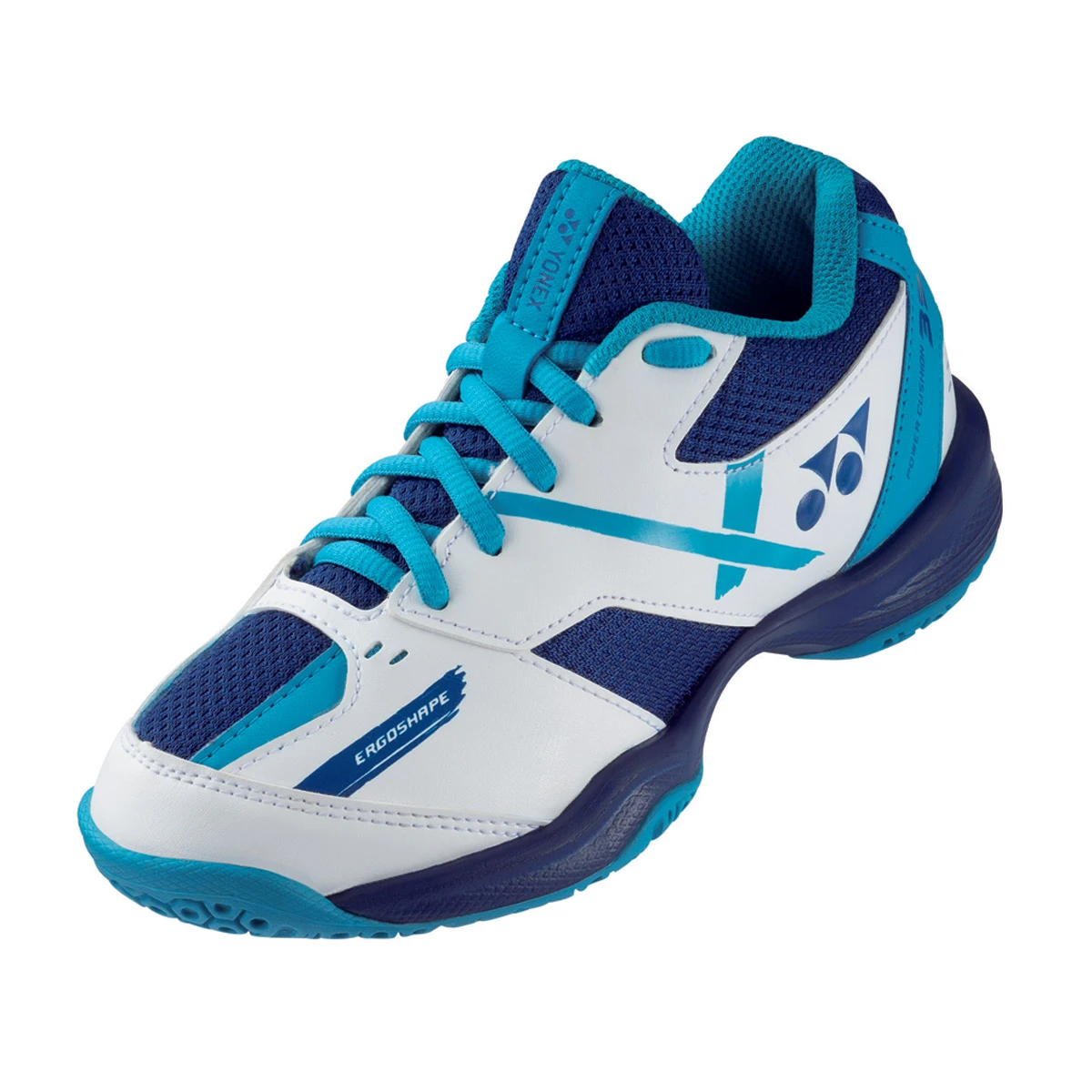Yonex Power Cushion 39J Junior Badminton Shoes (White-Blue)