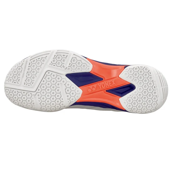 Yonex Power Cushion 57 Mens Badminton Shoes (White-Neon Orange)