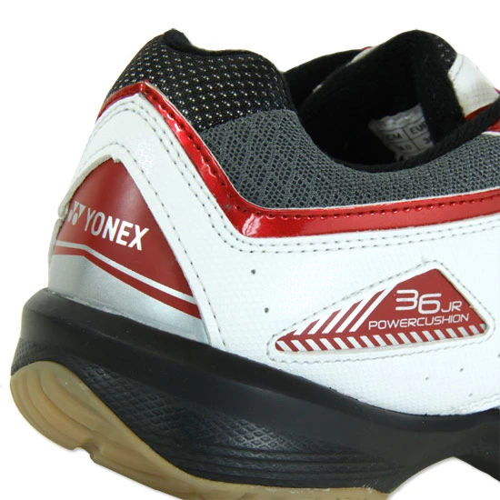 Yonex Power Cushion 36J Junior Badminton Shoes (White-Red) - Image 4