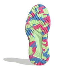 Adidas Court Flight Womens Court Shoes (Footwear White-Core Black-Lucid Lemon)