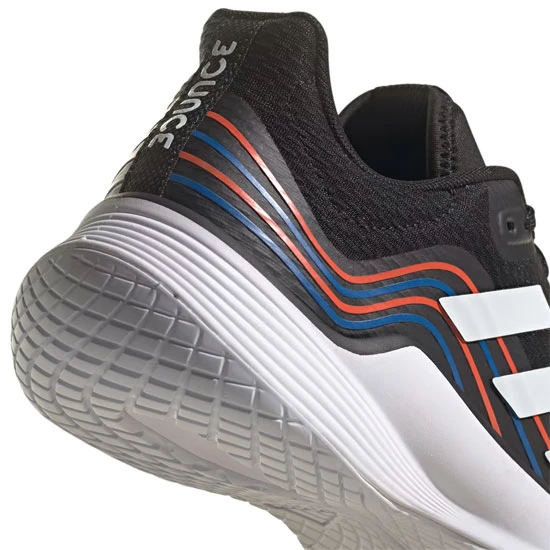 Adidas Novaflight Mens Court Shoes (Core Black-Footwear White-Solar Red) - Image 2