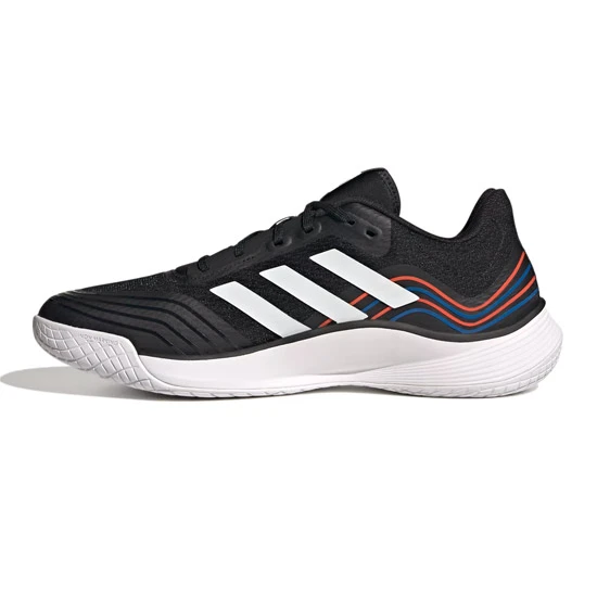 Adidas Novaflight Mens Court Shoes (Core Black-Footwear White-Solar Red)