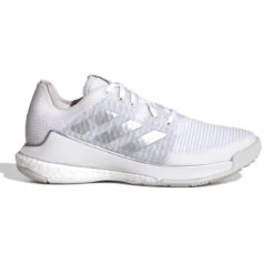 Adidas Crazyflight Womens Court Shoes (Footwear White-Silver Met.-Grey One)