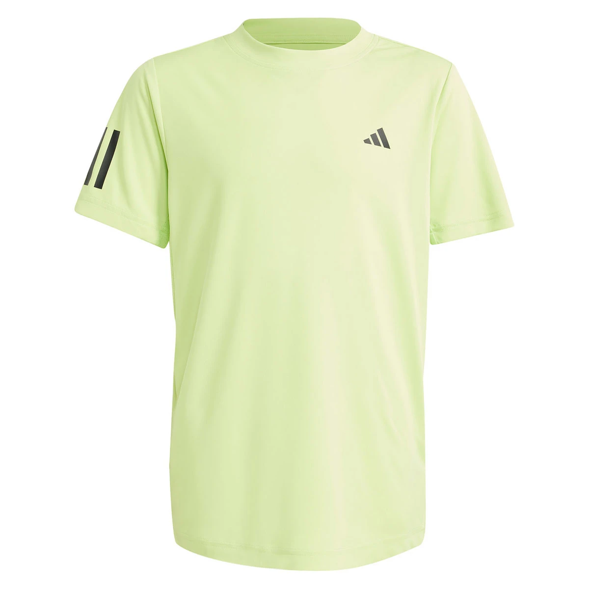 Adidas Club 3 Stripe Boys Tee (Pulse Lime)