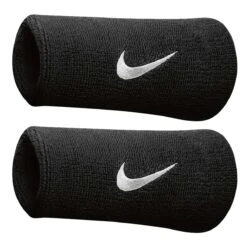 Nike Swoosh Doublewide Wristband (Black-White)